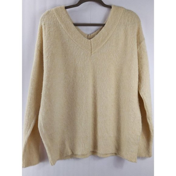 Topshop V-neck Oatmeal Beige Sweater - Picture 11 of 15